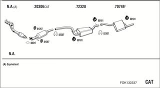 Zestaw tłumików, kompletny układ wydechowy - WALKER FOK132337