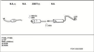 Zestaw tłumików, kompletny układ wydechowy - WALKER FOK135645BB