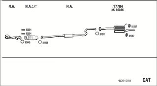 Zestaw tłumików, kompletny układ wydechowy - WALKER HO61079