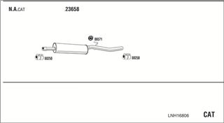 Zestaw tłumików, kompletny układ wydechowy - WALKER LNH16806
