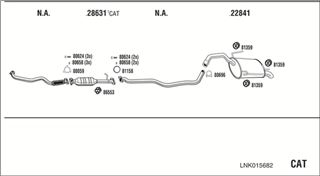 Zestaw tłumików, kompletny układ wydechowy - WALKER LNK015682