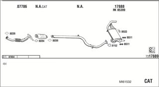 Zestaw tłumików, kompletny układ wydechowy - WALKER MI61532