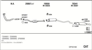 Zestaw tłumików, kompletny układ wydechowy - WALKER OP45168