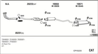 Zestaw tłumików, kompletny układ wydechowy - WALKER OP45220