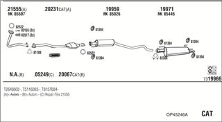 Zestaw tłumików, kompletny układ wydechowy - WALKER OP45246A