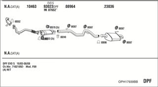 Zestaw tłumików, kompletny układ wydechowy - WALKER OPH17939BB