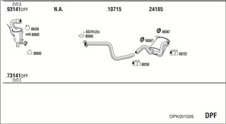 Zestaw tłumików, kompletny układ wydechowy - WALKER OPK001026