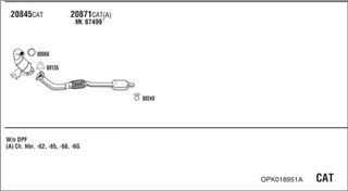 Zestaw tłumików, kompletny układ wydechowy - WALKER OPK018951A