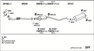 Zestaw tłumików, kompletny układ wydechowy - WALKER OPK019118E