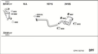 Zestaw tłumików, kompletny układ wydechowy - WALKER OPK132750