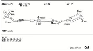 Zestaw tłumików, kompletny układ wydechowy - WALKER OPK132754A
