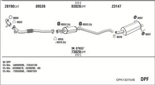 Zestaw tłumików, kompletny układ wydechowy - WALKER OPK132754B