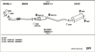Zestaw tłumików, kompletny układ wydechowy - WALKER OPK132754C