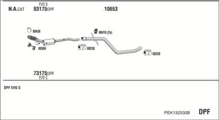 Zestaw tłumików, kompletny układ wydechowy - WALKER PEK132530B