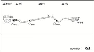 Zestaw tłumików, kompletny układ wydechowy - WALKER REK016920