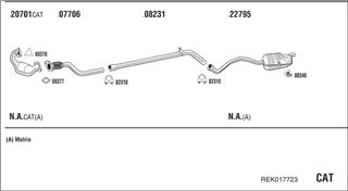 Zestaw tłumików, kompletny układ wydechowy - WALKER REK017723