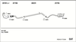 Zestaw tłumików, kompletny układ wydechowy - WALKER REK017729A