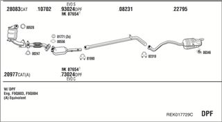 Zestaw tłumików, kompletny układ wydechowy - WALKER REK017729C