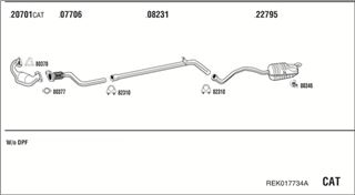 Zestaw tłumików, kompletny układ wydechowy - WALKER REK017734A