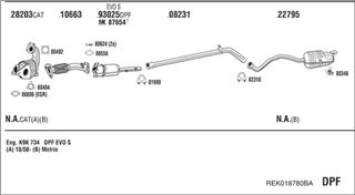 Zestaw tłumików, kompletny układ wydechowy - WALKER REK018780BA