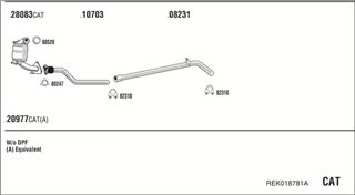Zestaw tłumików, kompletny układ wydechowy - WALKER REK018781A