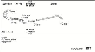 Zestaw tłumików, kompletny układ wydechowy - WALKER REK018781B