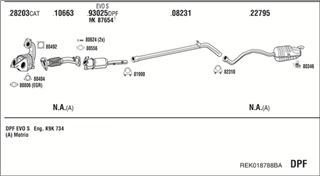 Zestaw tłumików, kompletny układ wydechowy - WALKER REK018788BA