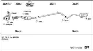 Zestaw tłumików, kompletny układ wydechowy - WALKER REK018788BB