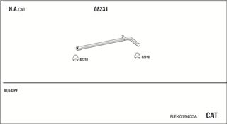 Zestaw tłumików, kompletny układ wydechowy - WALKER REK019400A