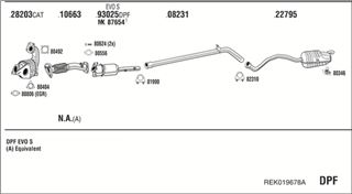 Zestaw tłumików, kompletny układ wydechowy - WALKER REK019678A