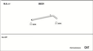 Zestaw tłumików, kompletny układ wydechowy - WALKER REK026562A