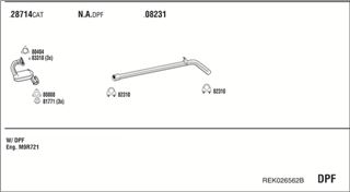 Zestaw tłumików, kompletny układ wydechowy - WALKER REK026562B