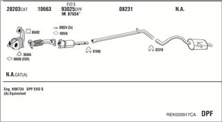Zestaw tłumików, kompletny układ wydechowy - WALKER REK029917CA