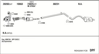 Zestaw tłumików, kompletny układ wydechowy - WALKER REK029917CB