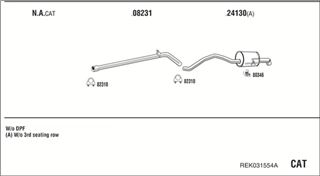 Zestaw tłumików, kompletny układ wydechowy - WALKER REK031554A