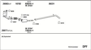 Zestaw tłumików, kompletny układ wydechowy - WALKER REK032682