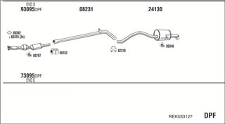 Zestaw tłumików, kompletny układ wydechowy - WALKER REK033127
