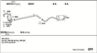 Zestaw tłumików, kompletny układ wydechowy - WALKER REK107528A
