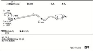 Zestaw tłumików, kompletny układ wydechowy - WALKER REK107528B