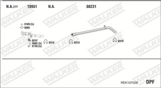 Zestaw tłumików, kompletny układ wydechowy - WALKER REK107529