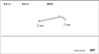Zestaw tłumików, kompletny układ wydechowy - WALKER REK134728