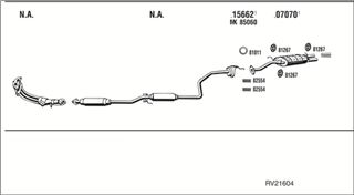 Zestaw tłumików, kompletny układ wydechowy - WALKER RV21604