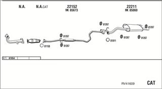 Zestaw tłumików, kompletny układ wydechowy - WALKER RV41609