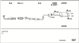 Zestaw tłumików, kompletny układ wydechowy - WALKER RV60503