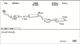 Zestaw tłumików, kompletny układ wydechowy - WALKER SE20057
