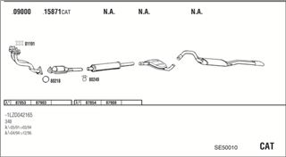 Zestaw tłumików, kompletny układ wydechowy - WALKER SE50010