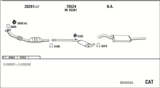 Zestaw tłumików, kompletny układ wydechowy - WALKER SE50033