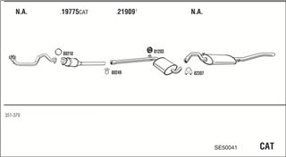 Zestaw tłumików, kompletny układ wydechowy - WALKER SE50041