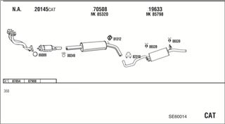 Zestaw tłumików, kompletny układ wydechowy - WALKER SE60014