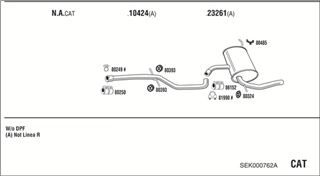 Zestaw tłumików, kompletny układ wydechowy - WALKER SEK000762A